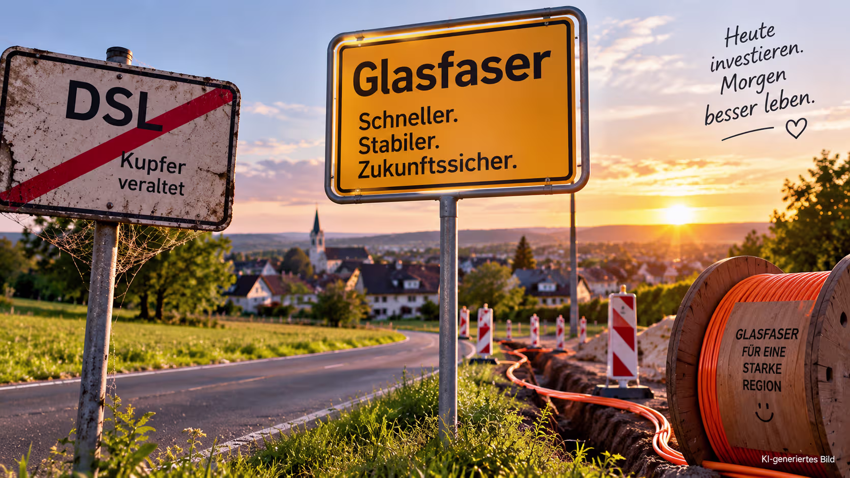 Wechsel von DSL über Kupfer auf einen modernen Glasfaseranschluss
