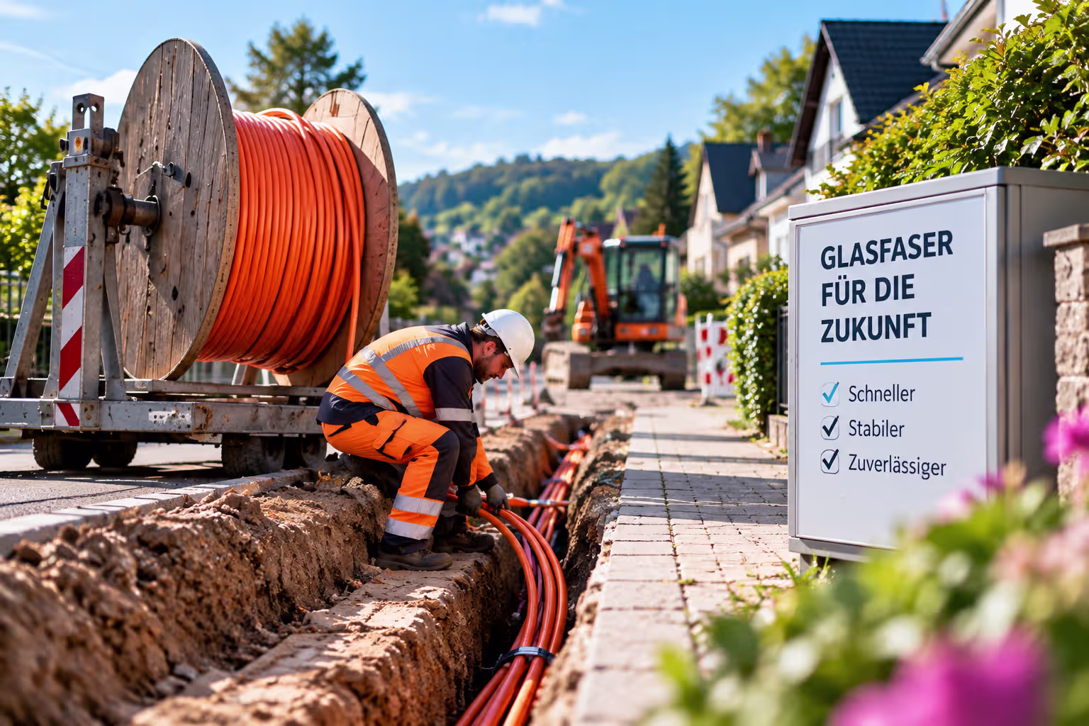 Glasfaserausbau in Deutschland 2026 – Verlegung neuer Glasfaserleitungen