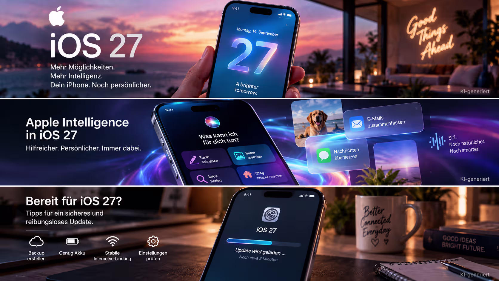 Apple Intelligence und neue KI-Funktionen unter iOS 27