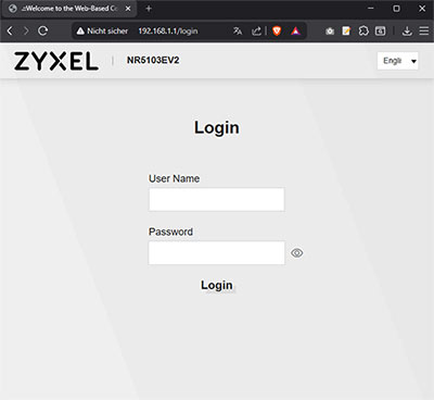 Zyxel Router Benutzeroberfläche und IP-Einstellungen